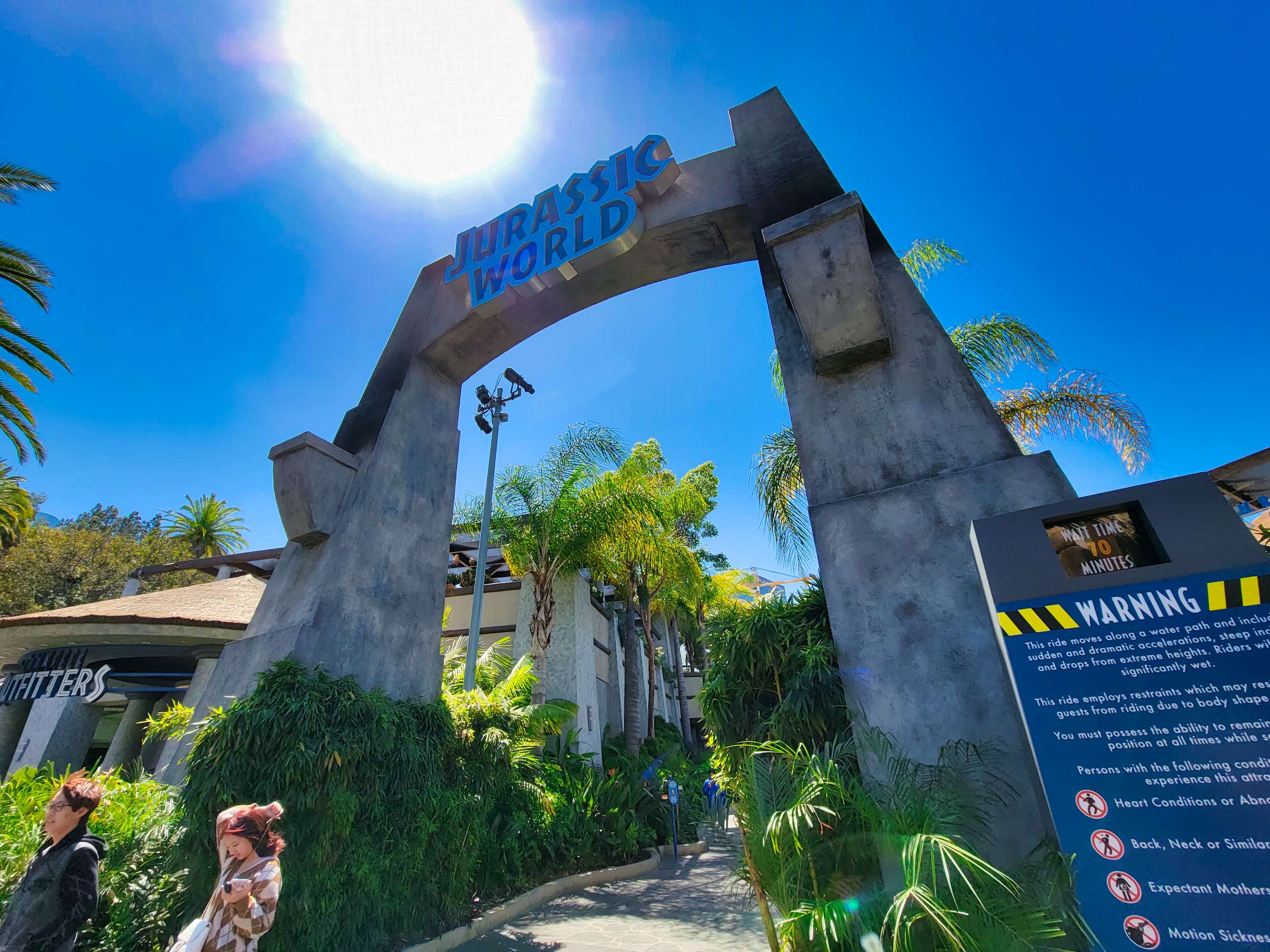 Jurassic World entrance archway