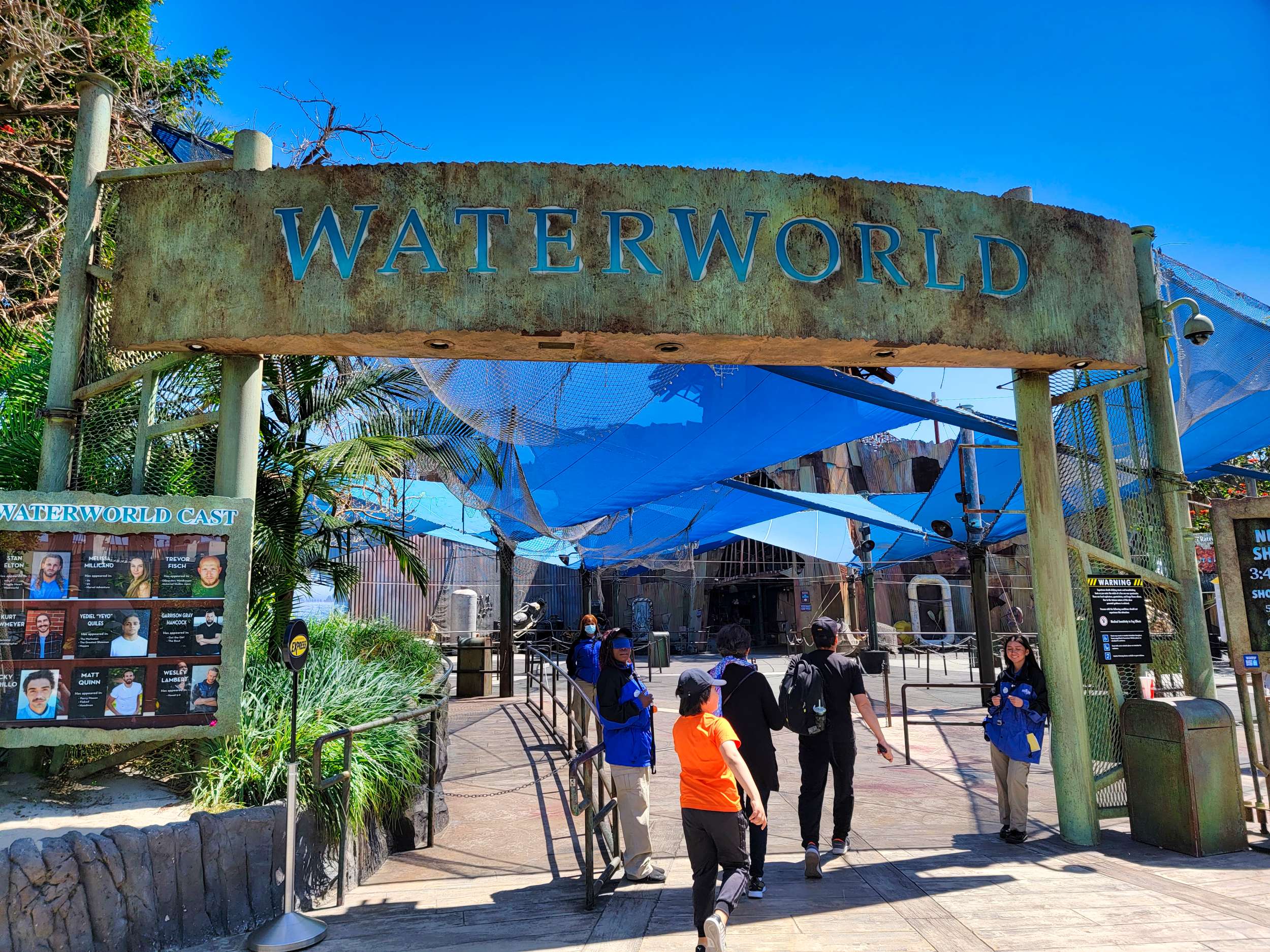 Waterworld entrance sign