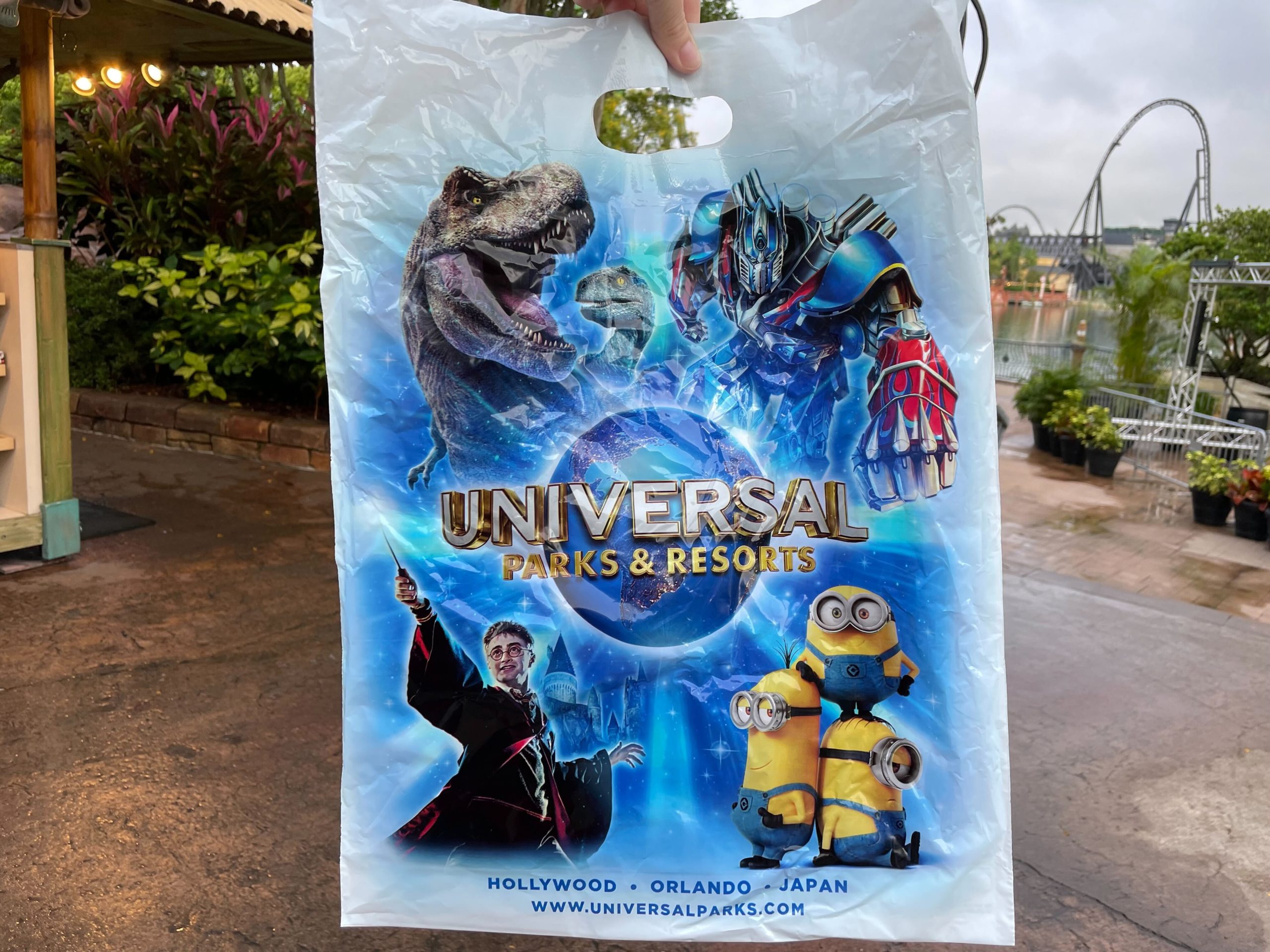 Universal Parks & Resorts plastic shopping bag