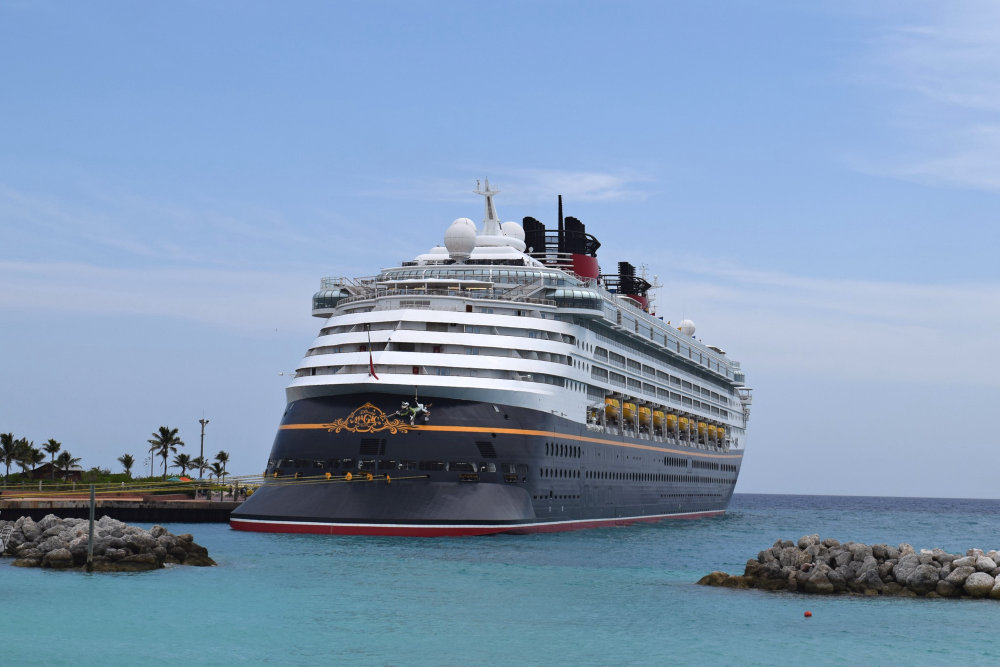 Disney Magic docked at Castaway Cay