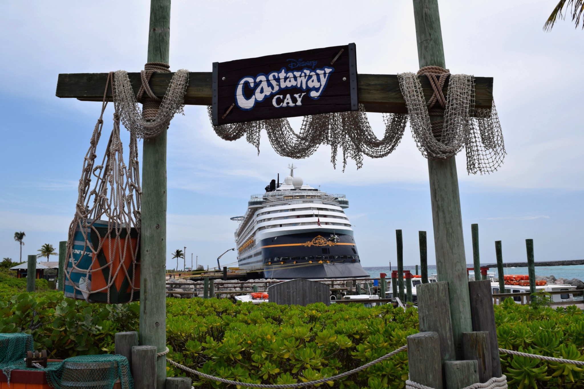 Disney Magic docked at Castaway Cay