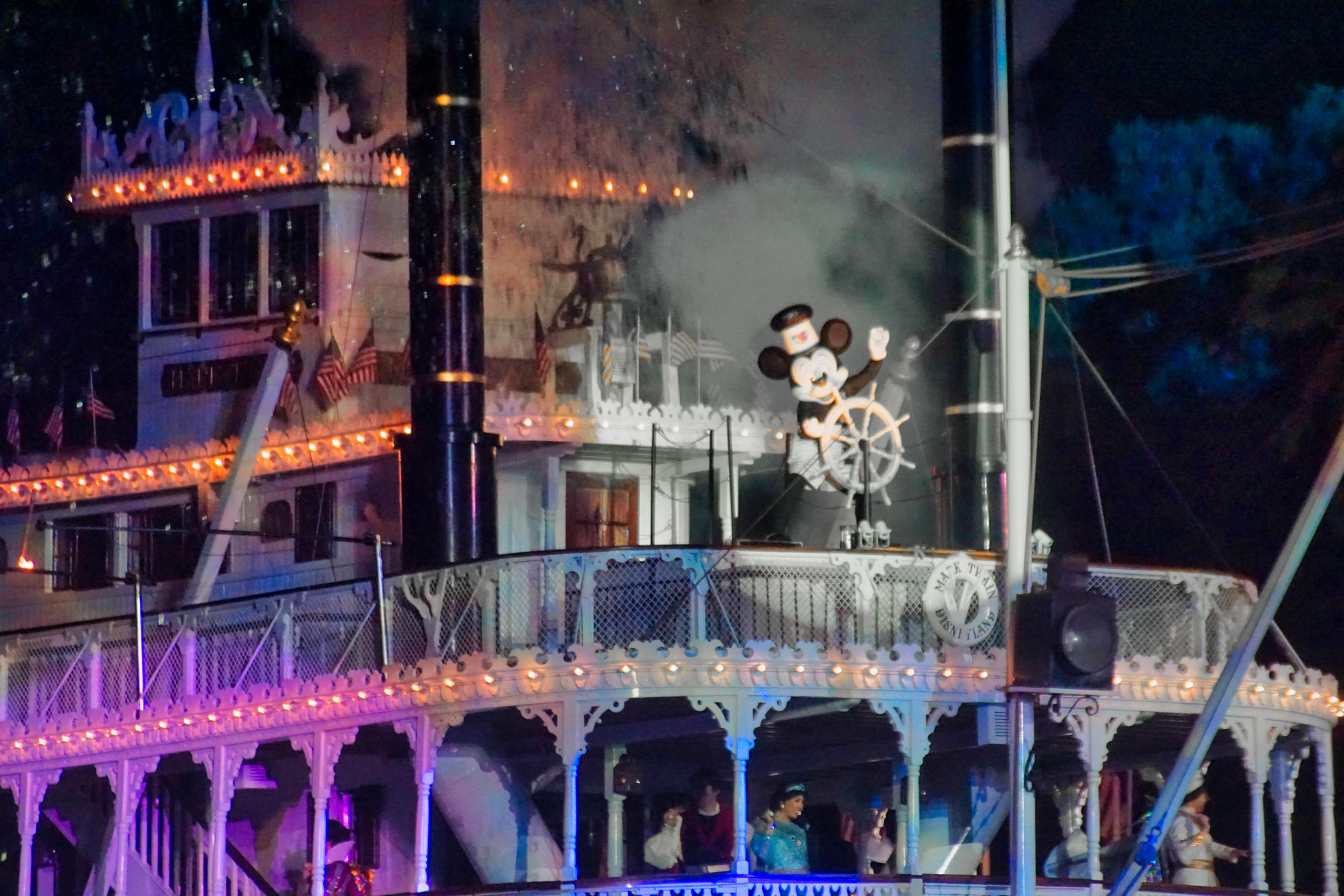 Steamboat Willie Mickey in Fantasmic! at Disneyland