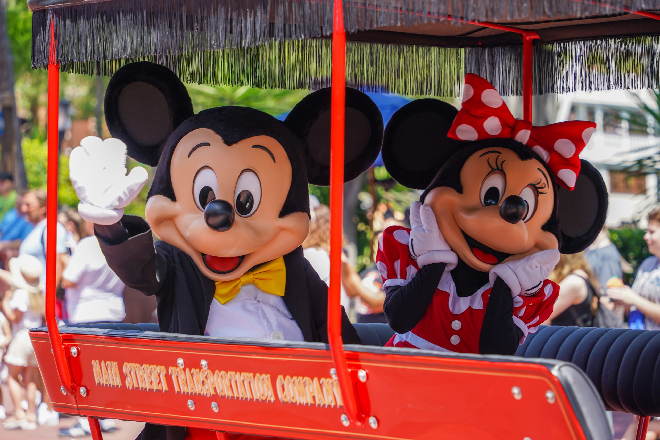 Mickey and Minnie on Main Street jitney