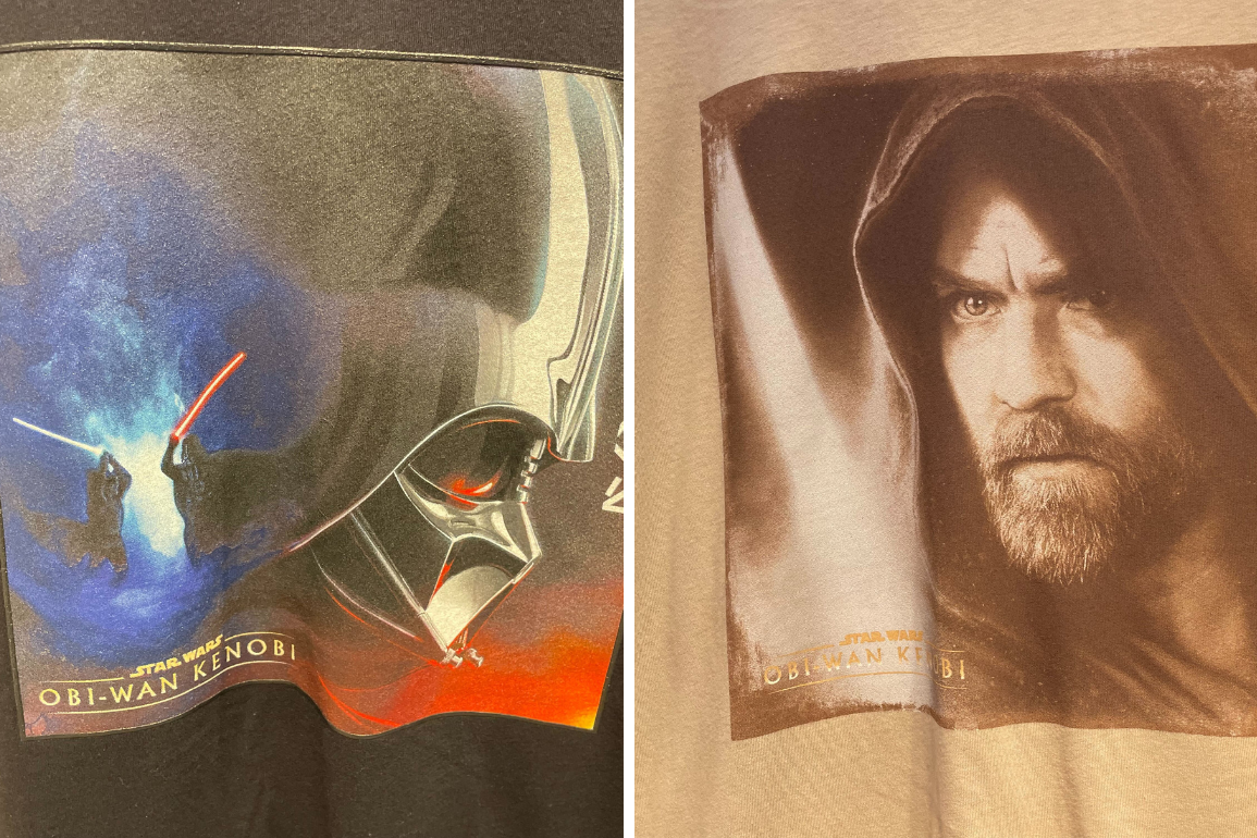 Side by side of Obi-Wan Merchandise