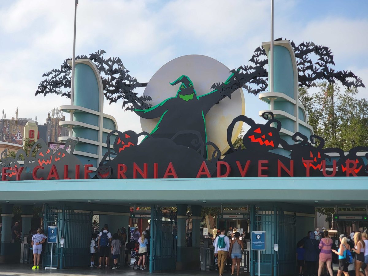 Oogie Boogie above Disney California Adventure entrance