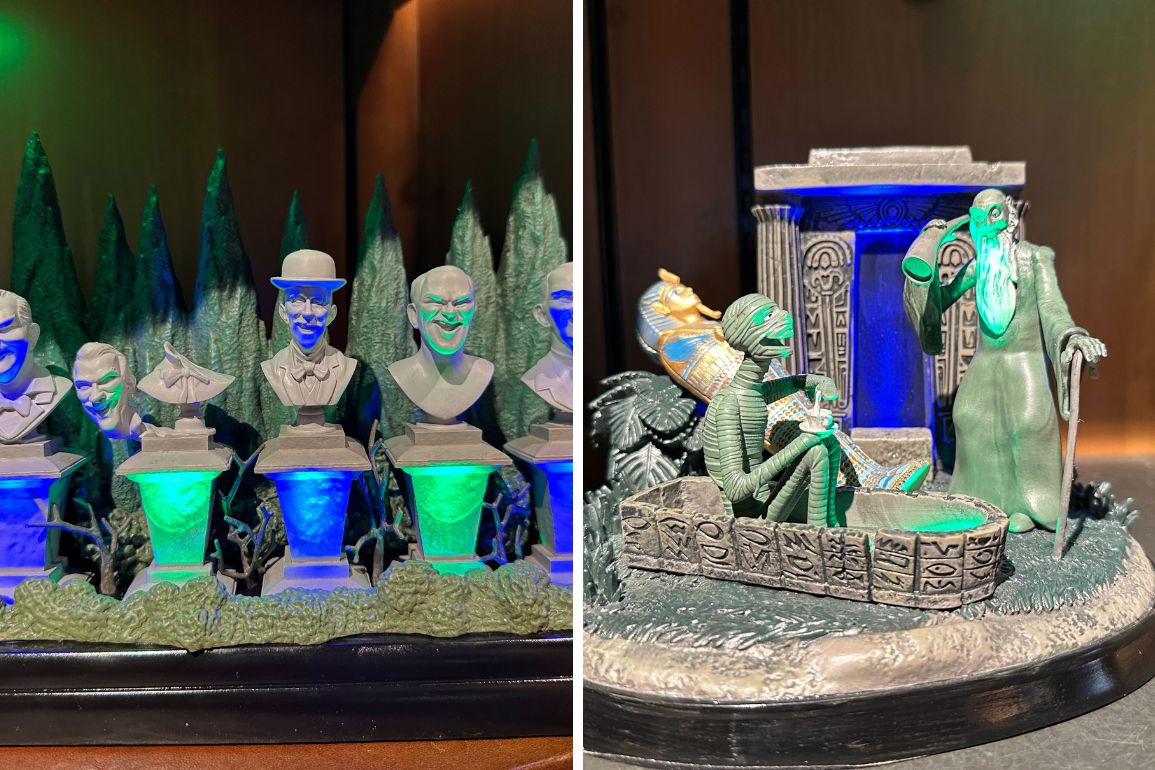 Haunted Mansion singing graveyard statues college Memento Mori