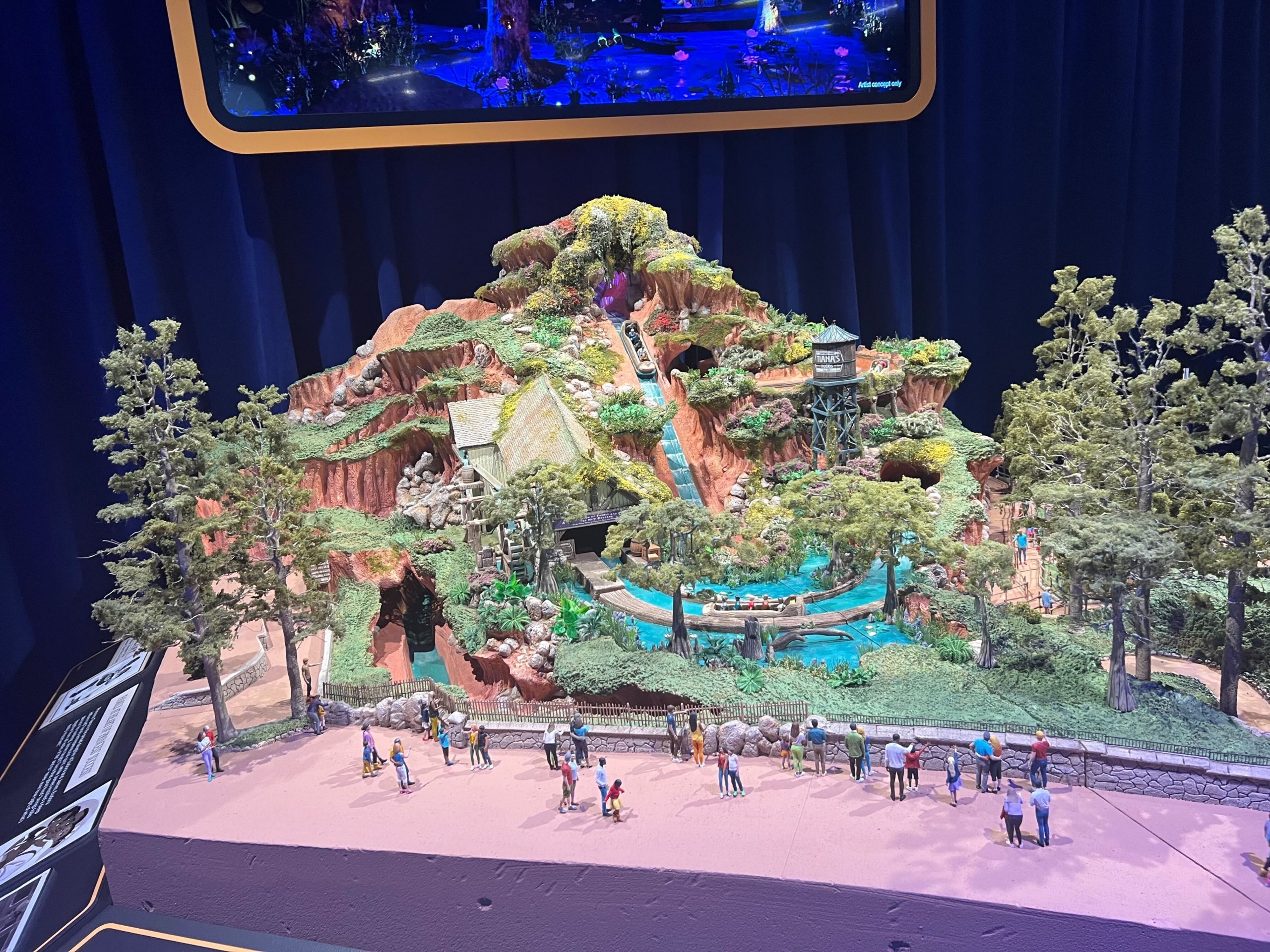 Tiana's Bayou Adventure scale model at D23 Expo