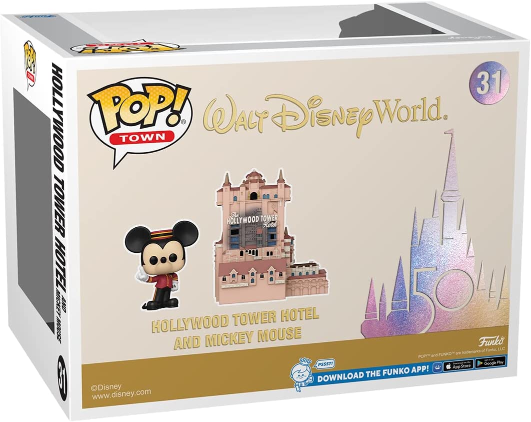 50th Anniversary Tower of Terror Funko Pop! with Bellhop Mickey Mouse box back