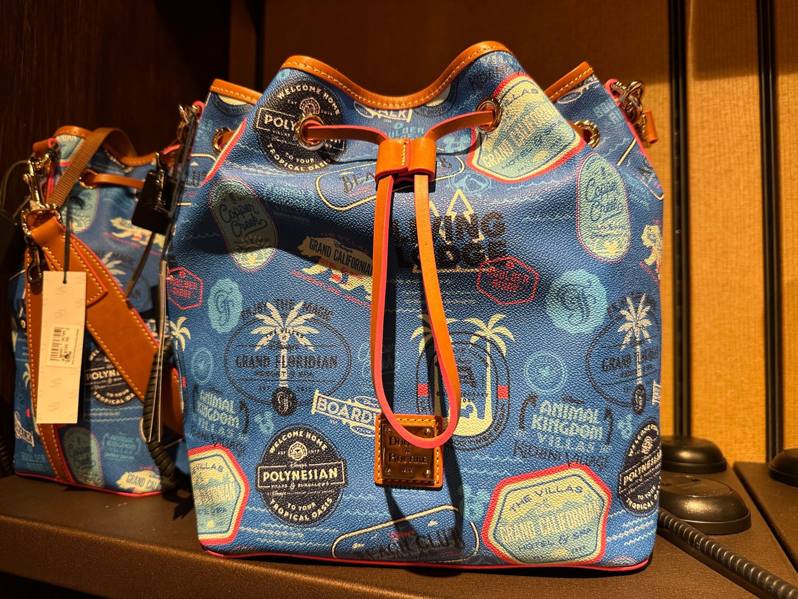 Dvc dooney & bourke drawstring bag front view with drawstring