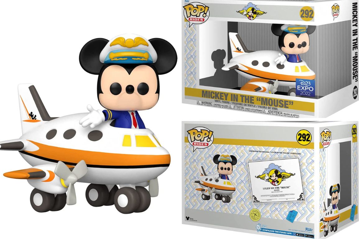 Mickey Mouse One Walt's Plane Funko Pop! Mickey plane collage