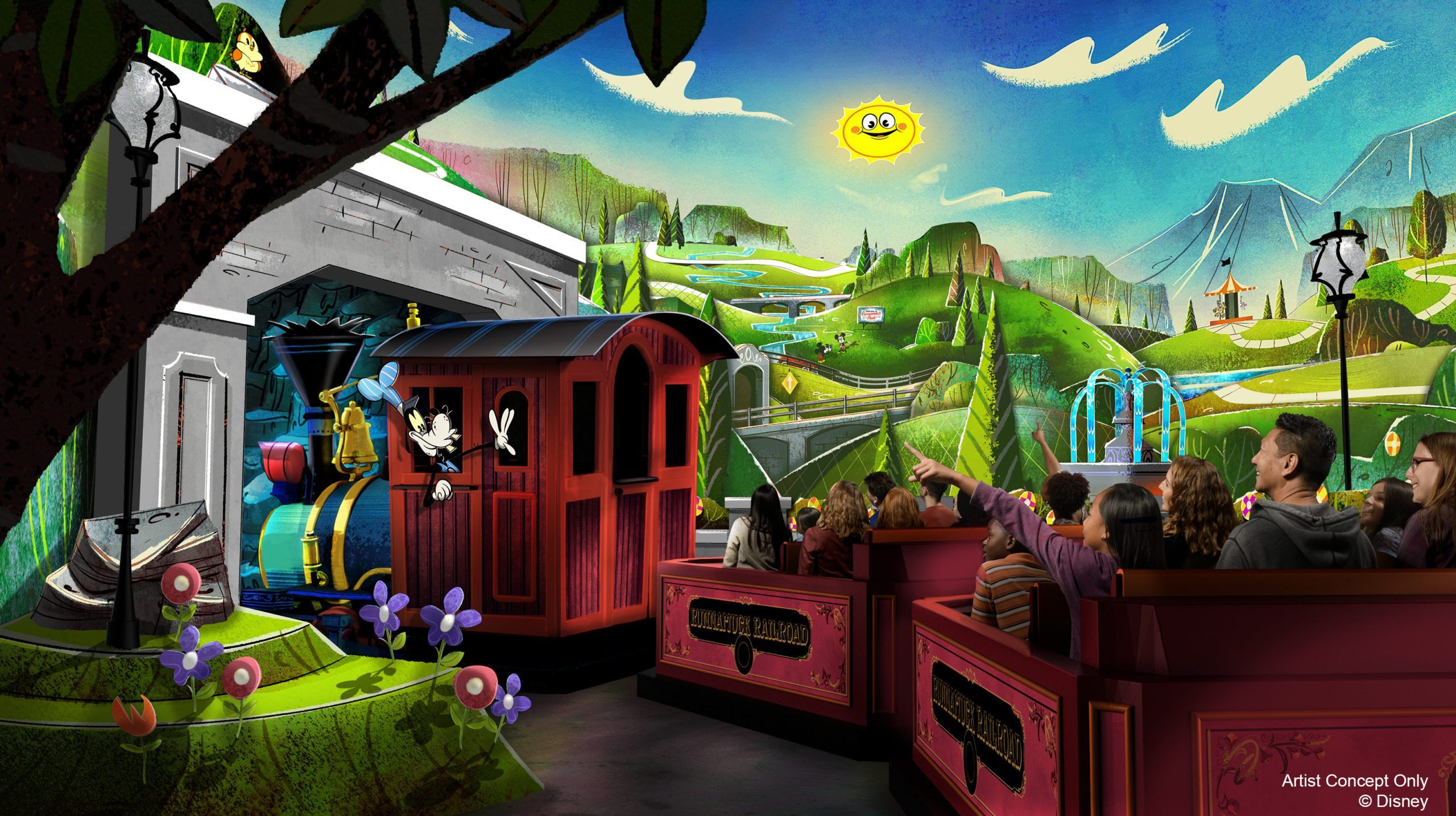 Mickey & Minnie's Runaway Railway concept art