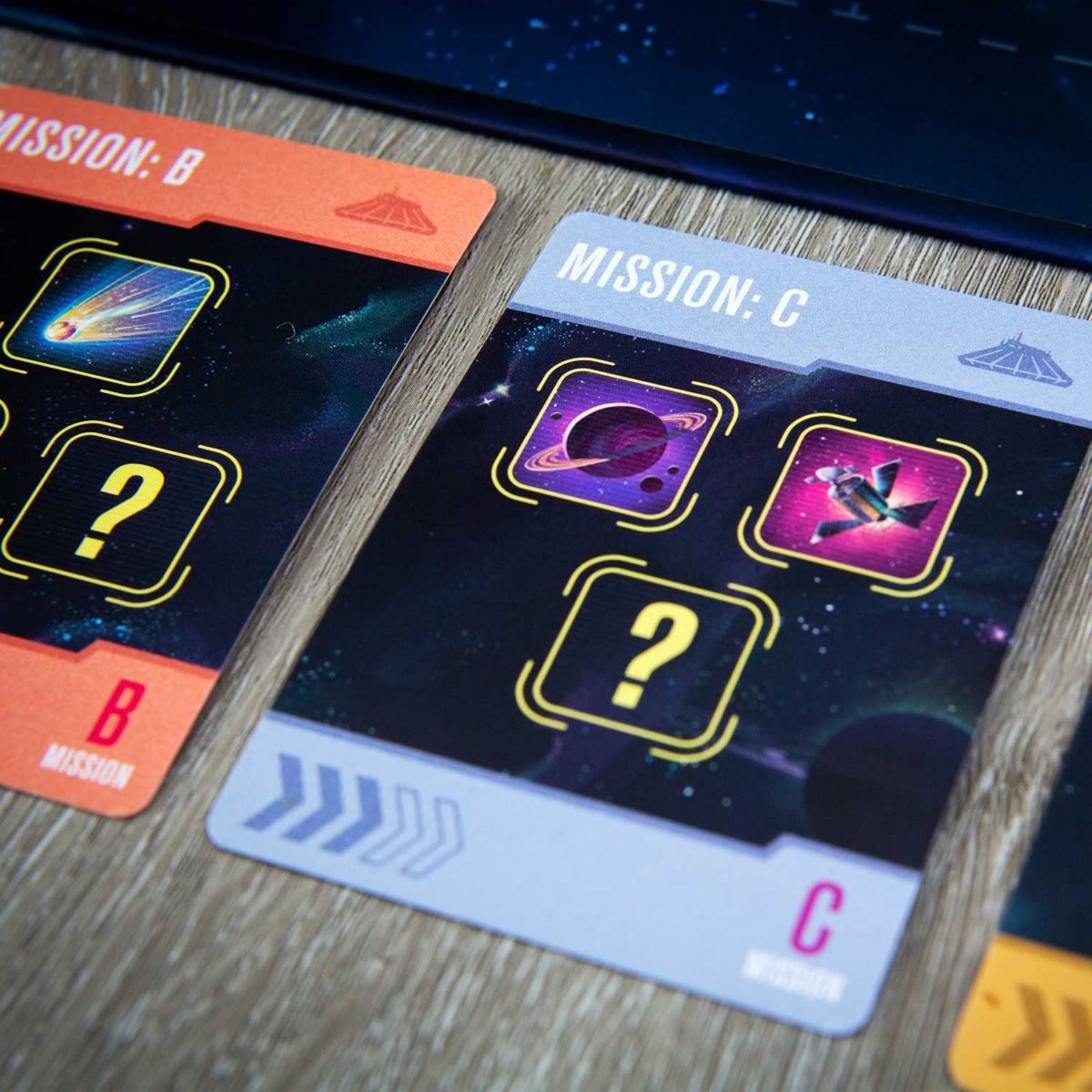 Space Mountain board game cards