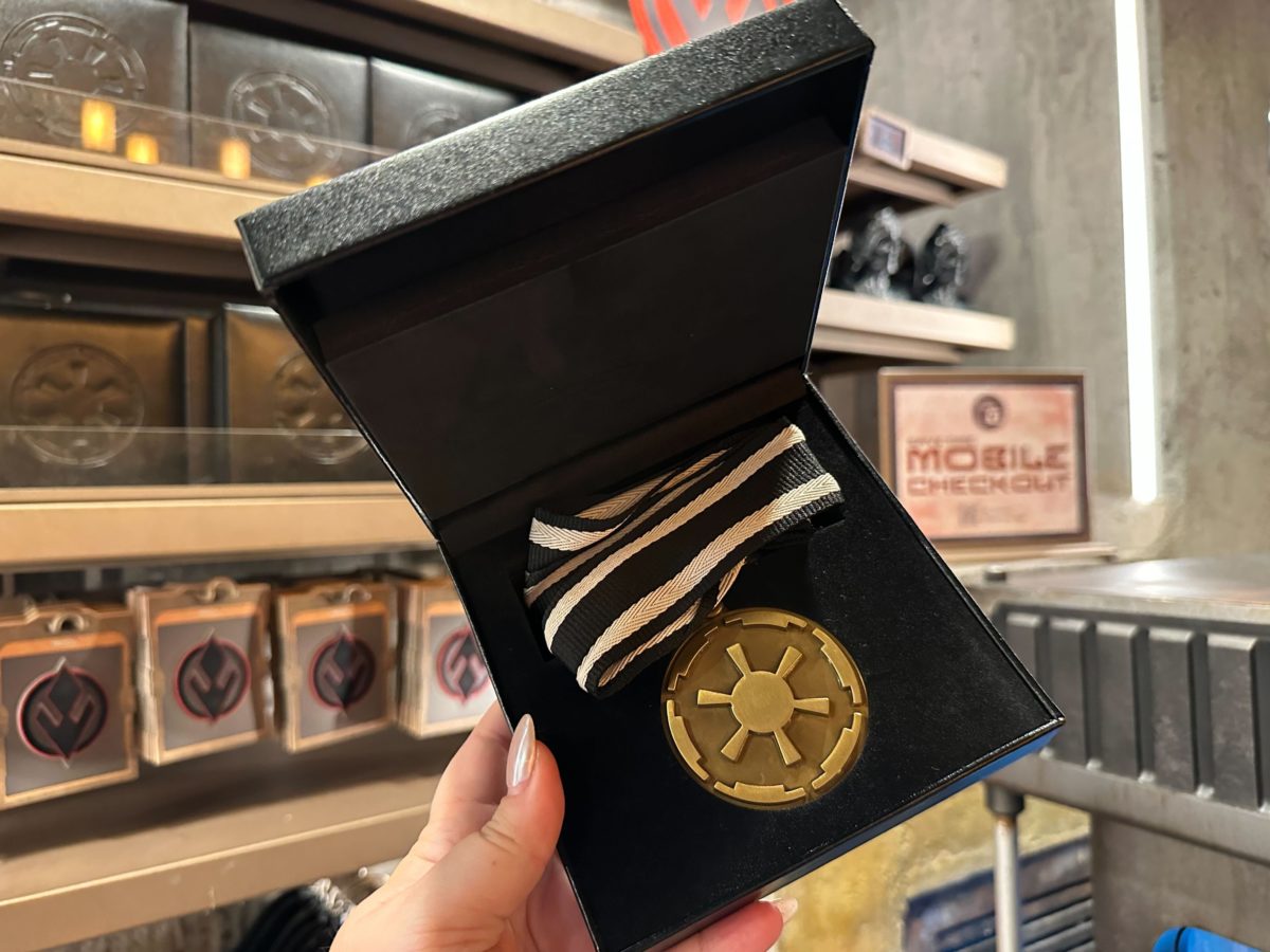 Imperial crest medal in black case