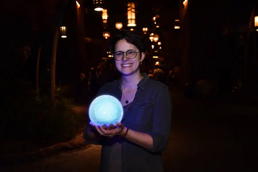 Life Day orb photo op in Star Wars: Galaxy's Edge