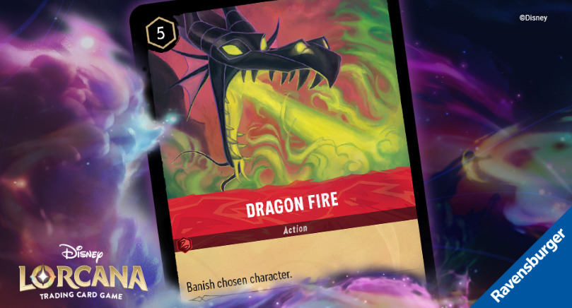 Disney Lorcana Dragon Fire game card