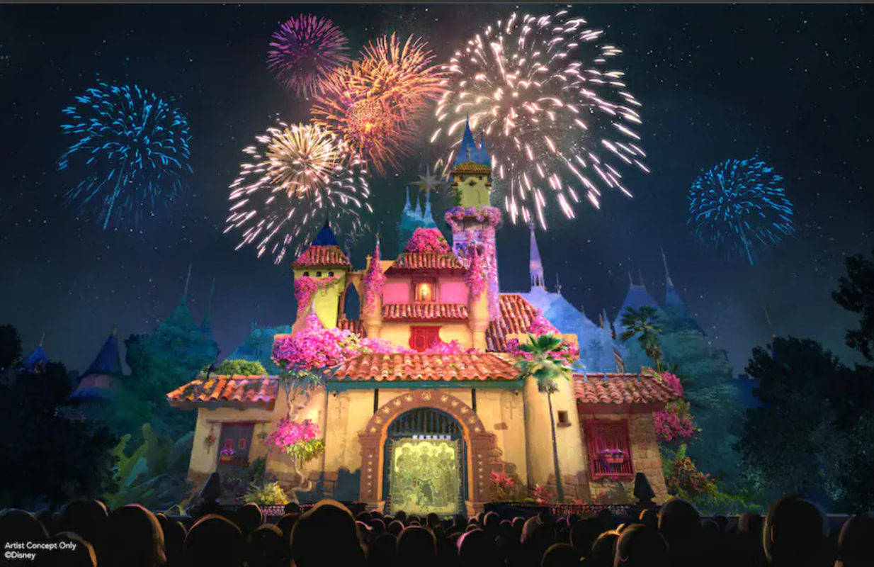 Sleeping Beauty Castle transforms into Casita from "Encanto" for Wondrous Journeys