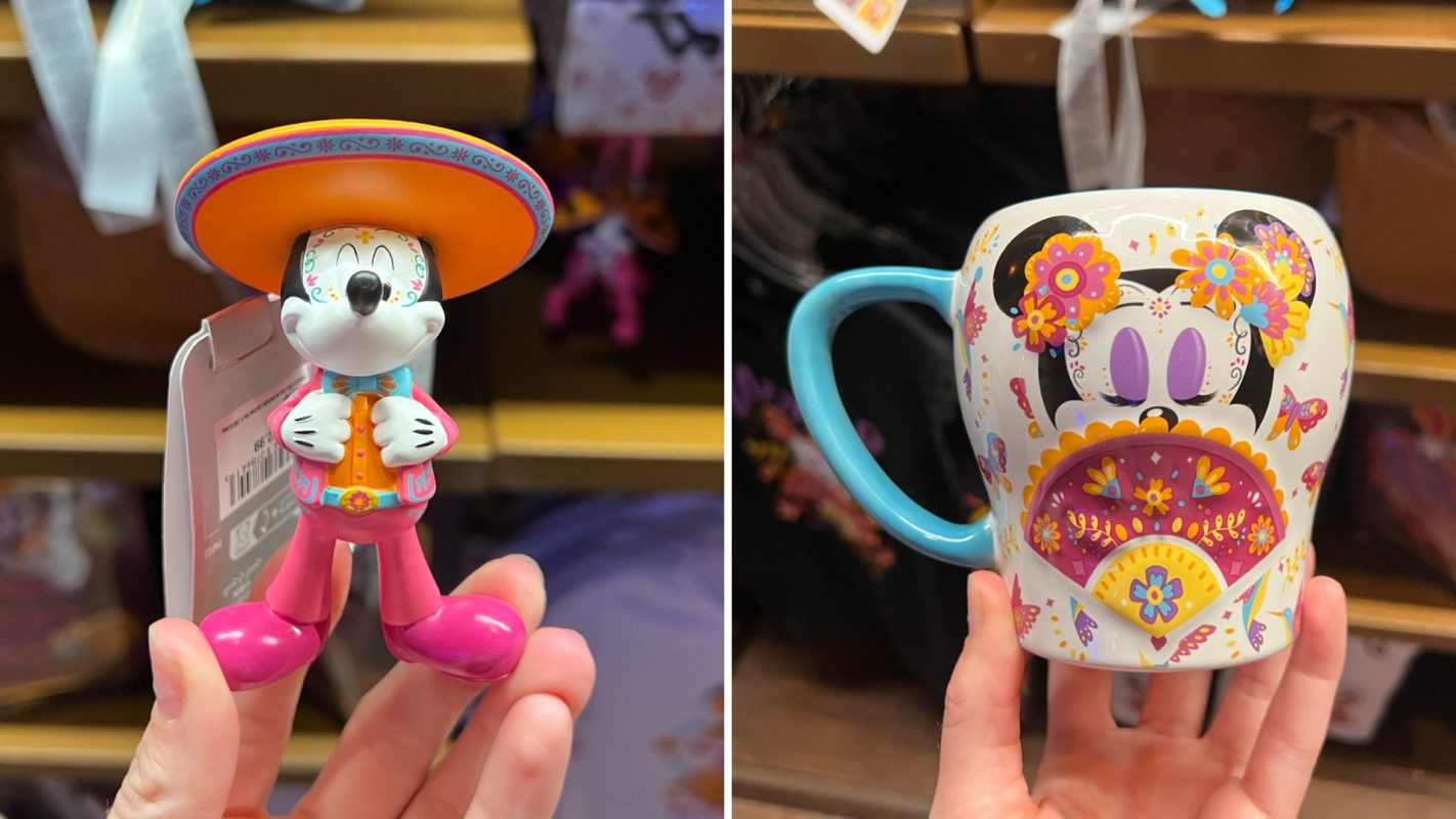 Mexico Pavilion Mickey ornament and Minnie mug