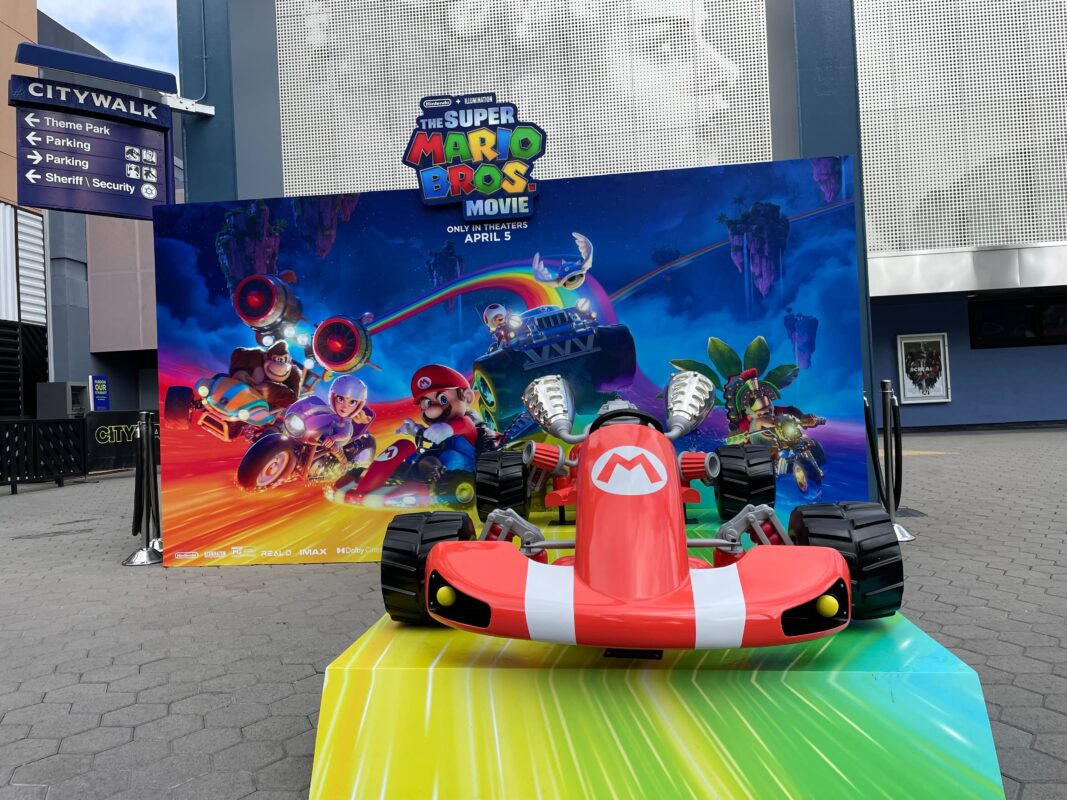 Super Mario Bros. Movie photo op at Universal Cinema