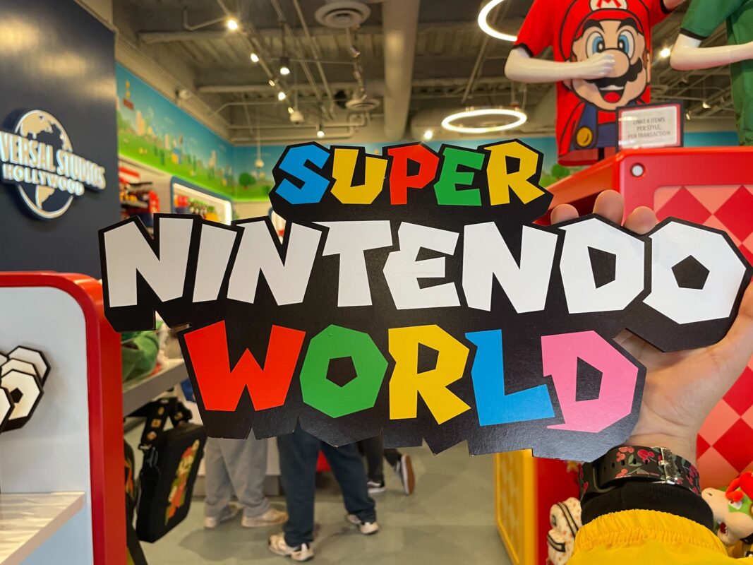 SNWsign031223002 Super NIntendo World Sign at Universal Studios Hollywood