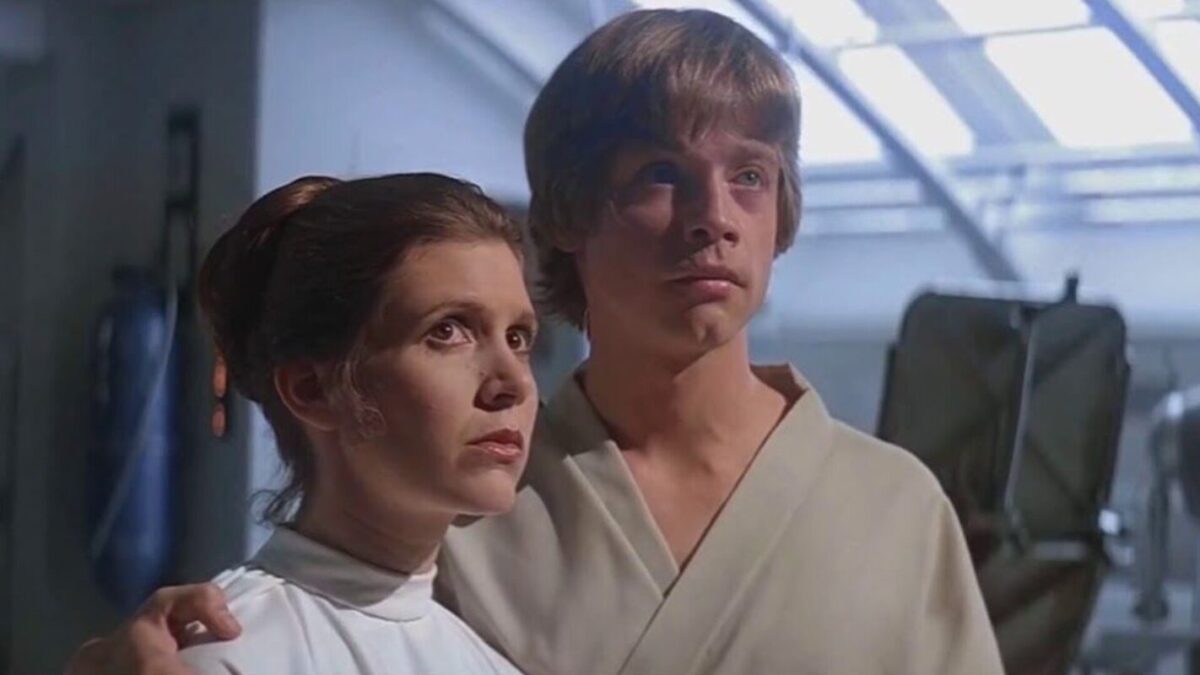 Luke & Leia at the end of Star Wars: Empire Strikes Back