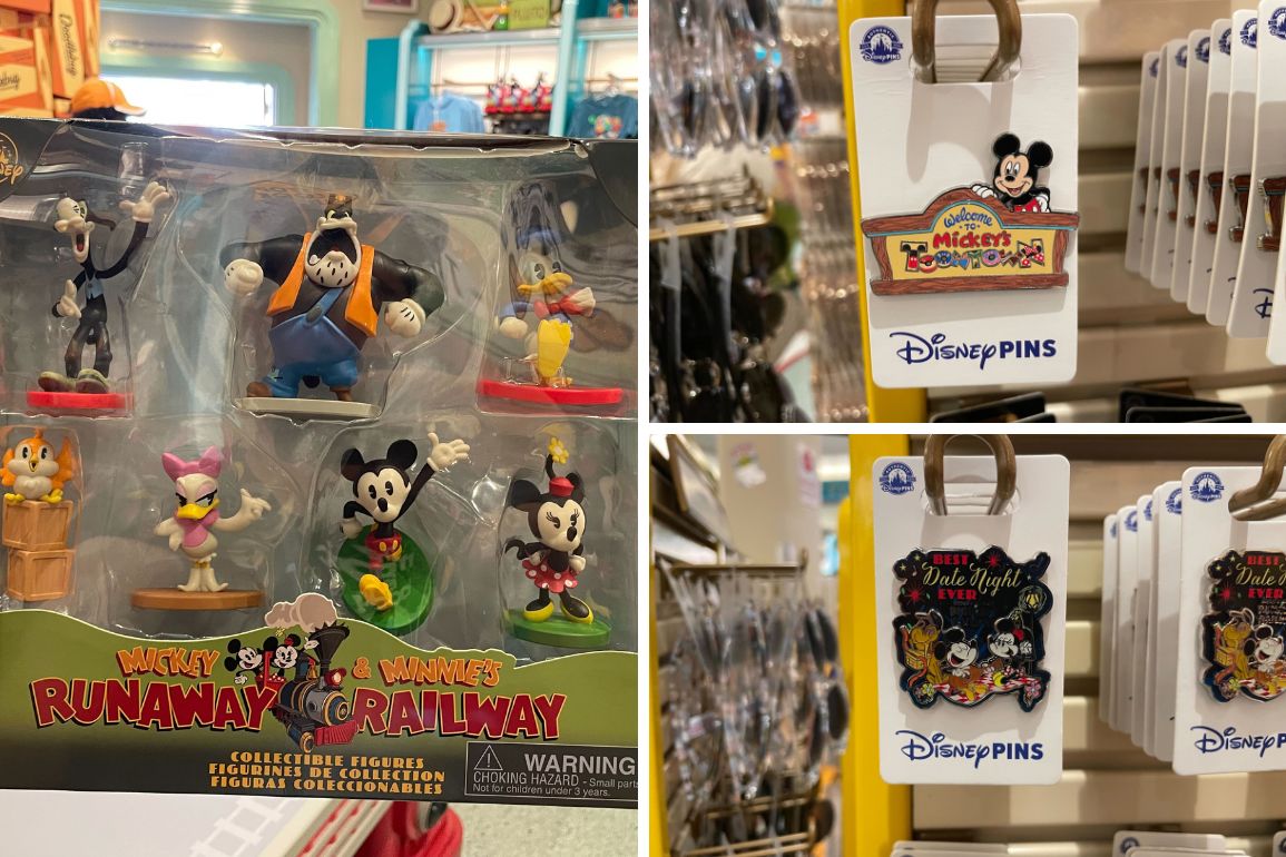 New Pins and Figurines - Mickey & Minnie's Runaway Railway - Mickey's Toontown - Disneyland