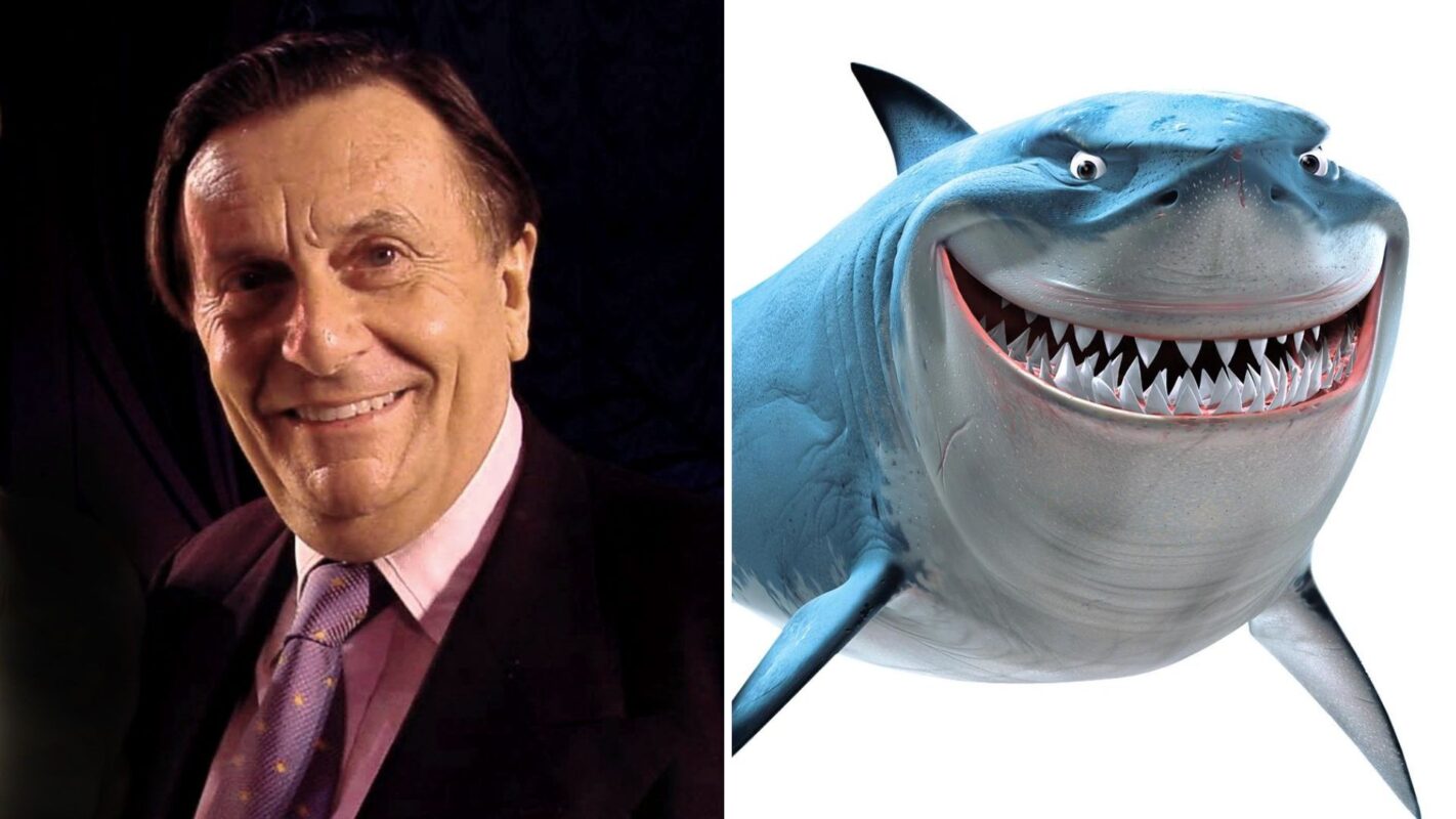 Barry Humphries and Bruce from "Finding Nemo"
