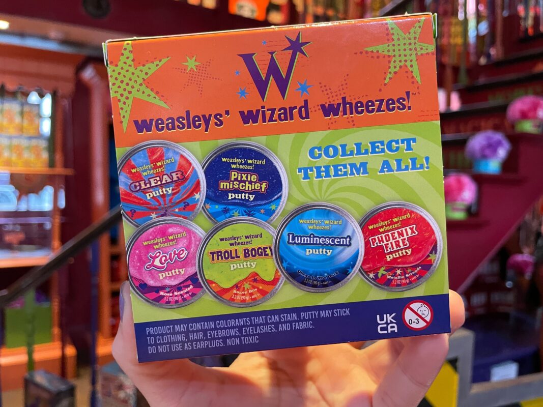weasleys' wizard wheezes putty box at the wizarding world of harry potter universal