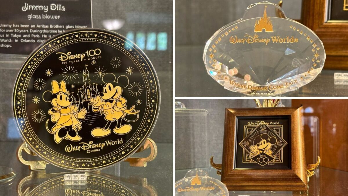 New Disney100 Box, Collectible Plate, and Nametag by Arribas