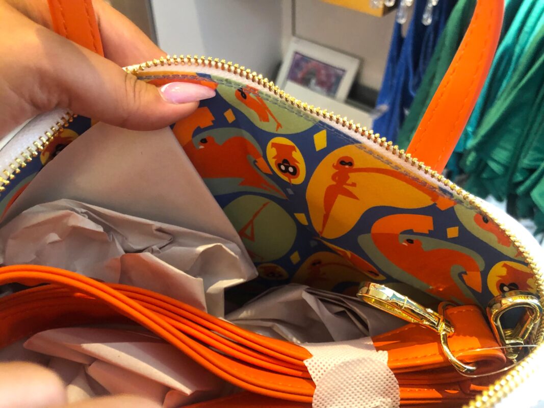 disney's contemporary resort the incredibles loungefly handbag interior