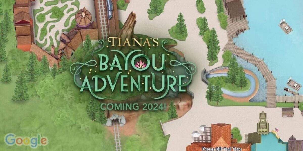Tiana's Bayou Adventure logo on My Disney Experience Map