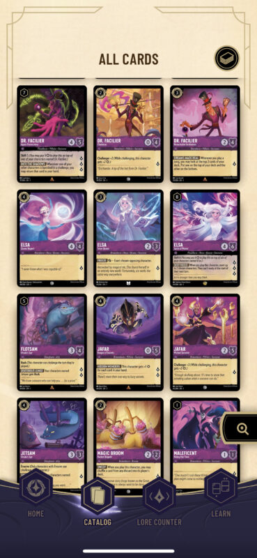 Full List of Disney Lorcana Cards Revealed with App Launch - WDW