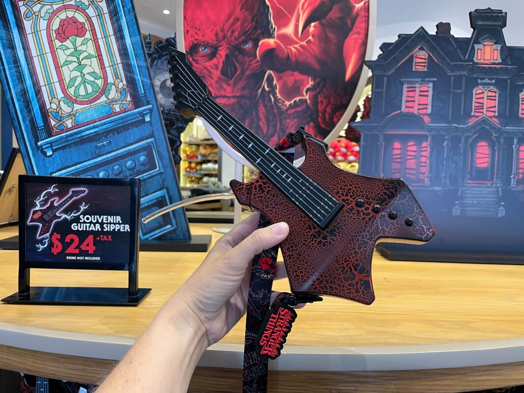 STRANGER THINGS Eddie’s Guitar New 'Stranger Things' Eddie Munson Guitar Sipper at Universal