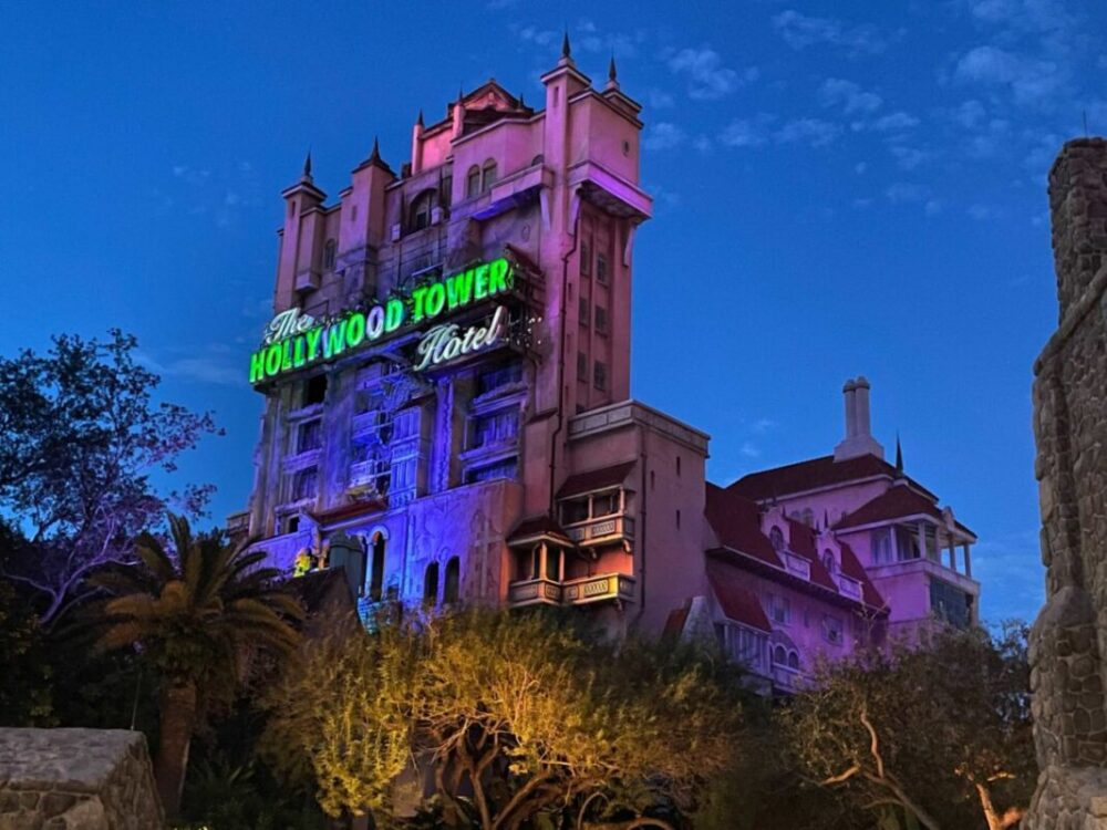 Disney's Hollywood Studios tower of terror night