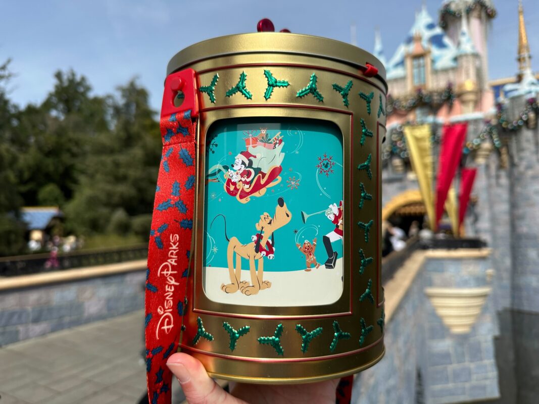 Gold Musical Rotating Popcorn Tin