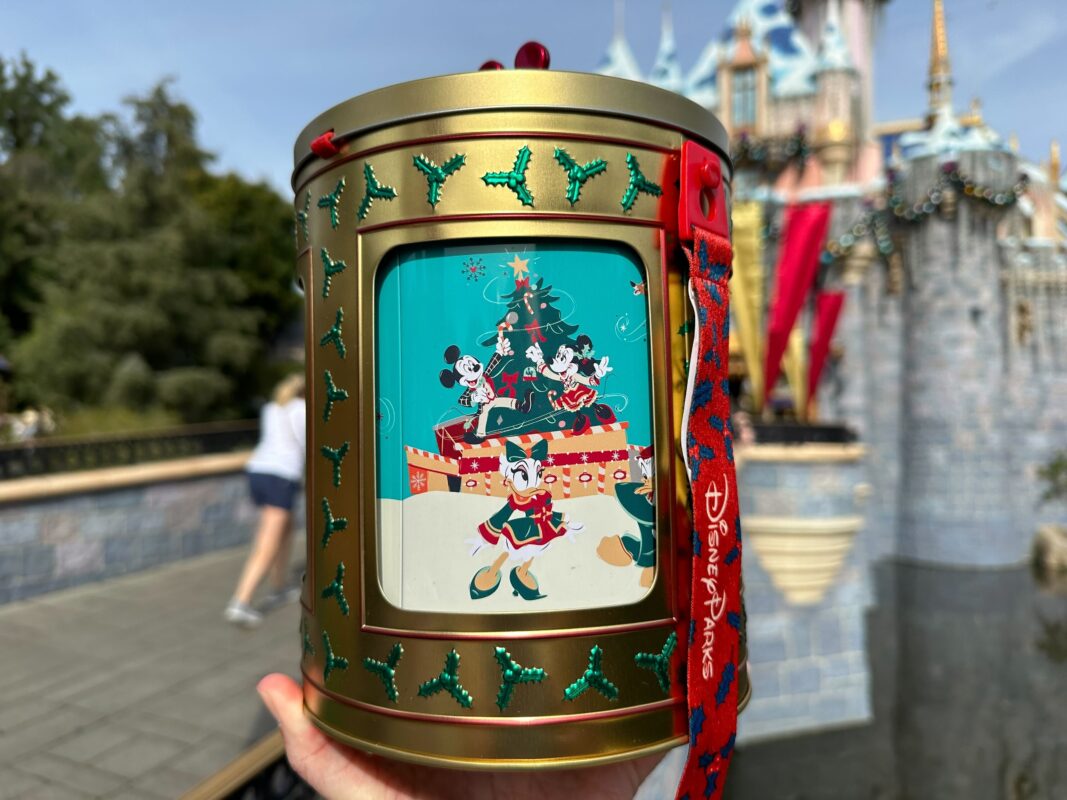 Gold Musical Rotating Popcorn Tin