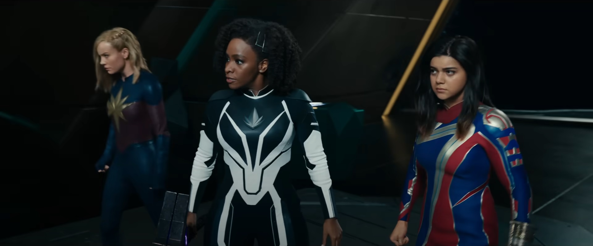 Captain Marvel, Monica Rambeau, and Ms. Marvel in "The Marvels"