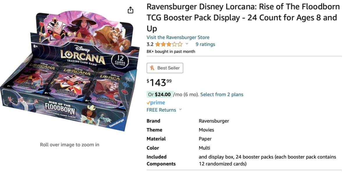 floodborn lorcana booster box Amazon.com: Ravensburger Disney Lorcana TCG: Rise of the Floodborn Booster  Pack Display | 24 Packs with 12 Trading Cards Each | Ideal for Collectors &  Disney Fans main image 1