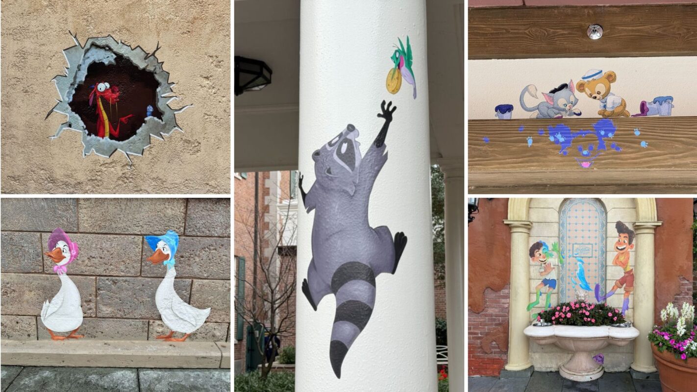 Collage of 2024 Chalk Full of Character murals