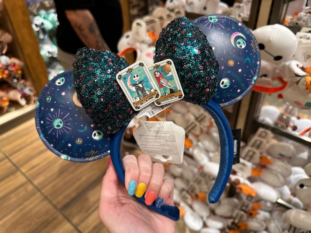 Ear headband featuring Jack and Sally from The Nightmare Before Christmas