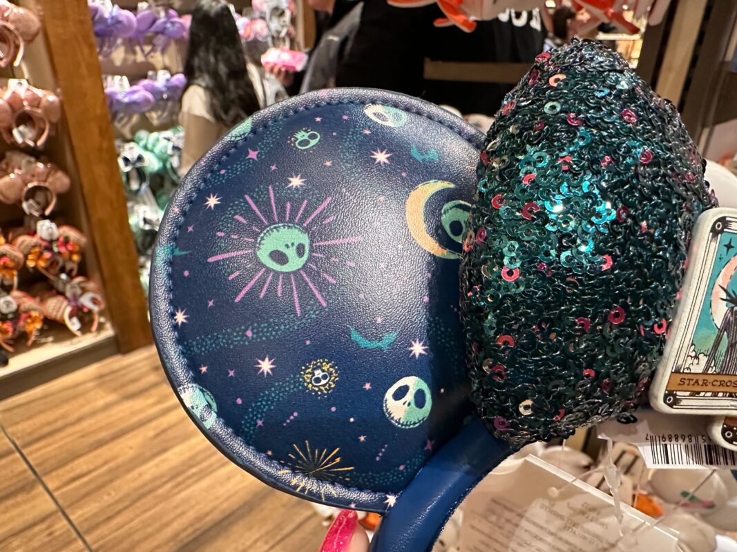Close up of The Nightmare Before Christmas ear headband