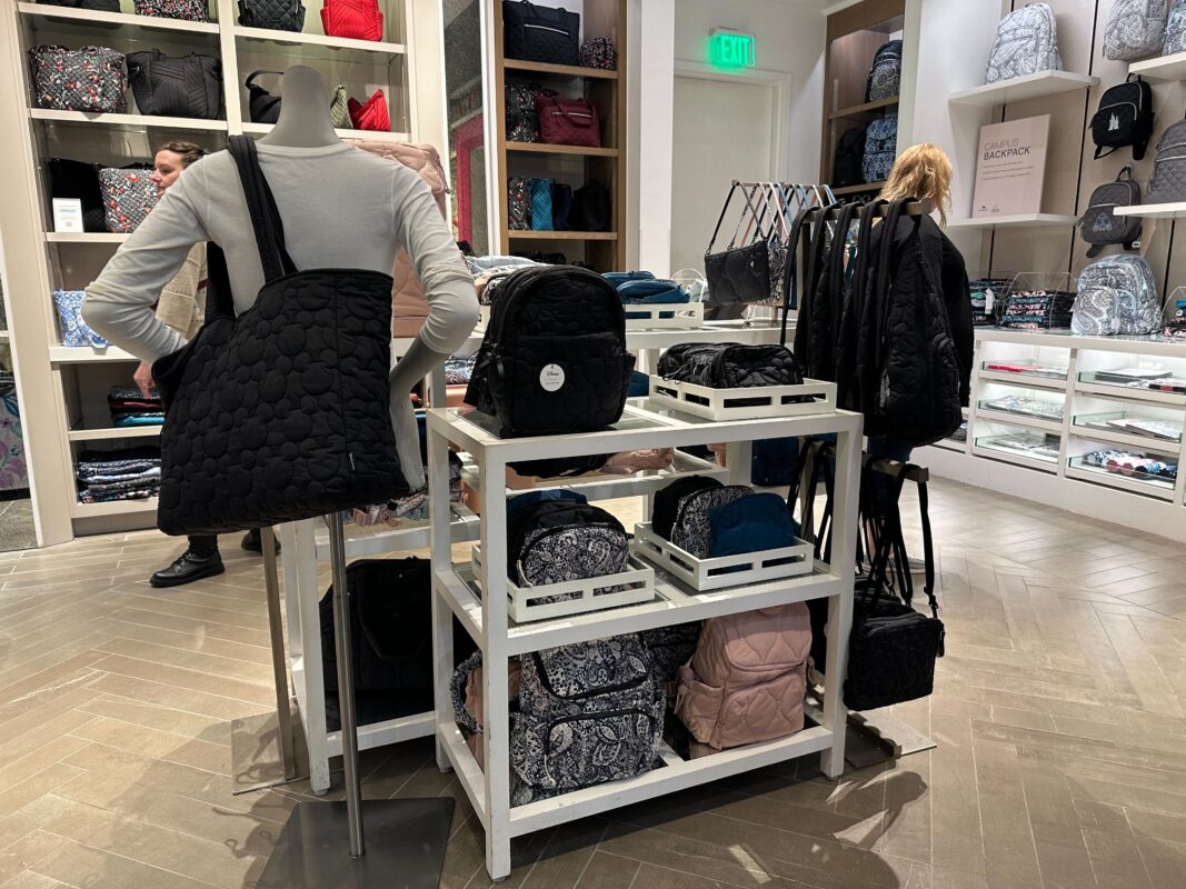 Black Vera Bradley bags at Disney Springs