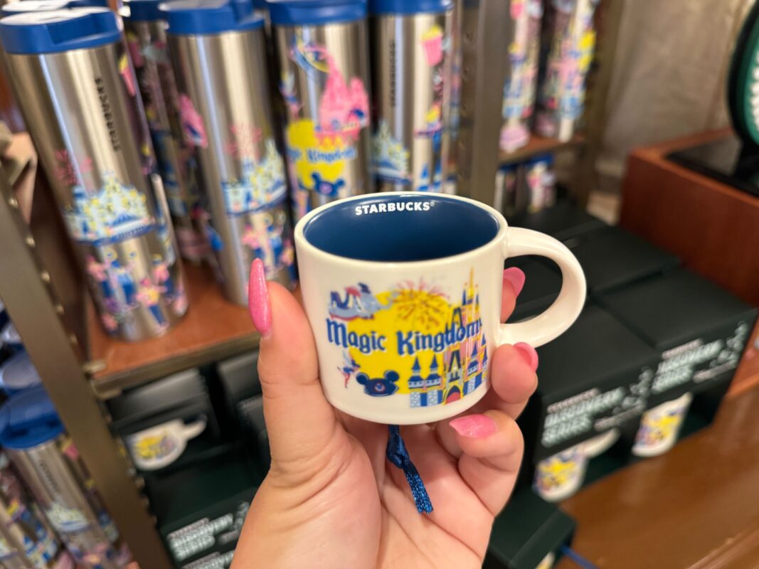 Starbucks logo on Magic Kingdom espresso mug ornament