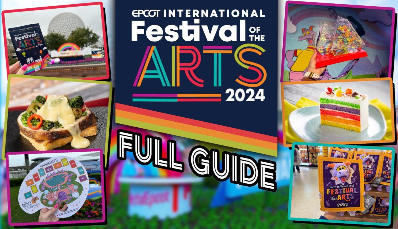 Collage of 2024 EPCOT International Festival of the Arts photos and logo