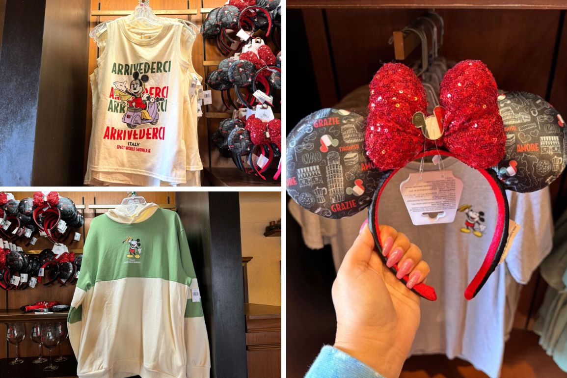 italy pavilion merchandise collage