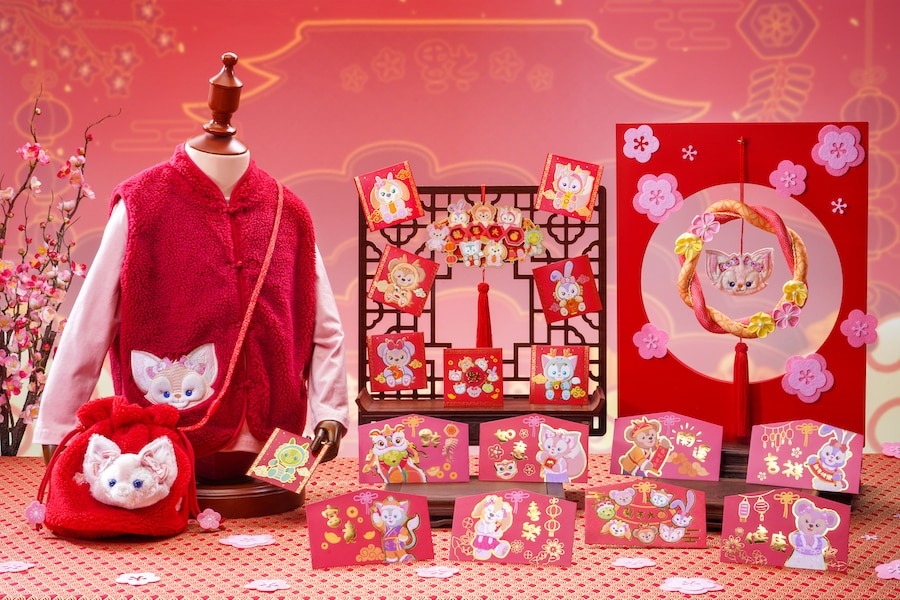 Duffy and Friends merchandise for Chinese New Year at Hong Kong Disneyland.