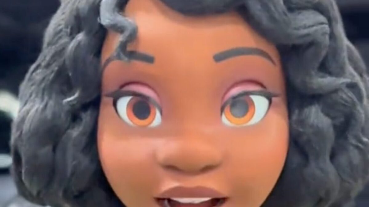 Face of Tiana animatronic