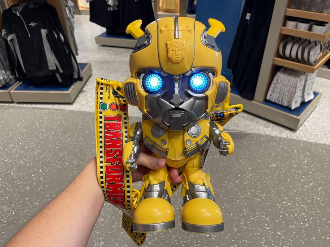 Transformers Bumblebee Popcorn Bucket with eyes lit up