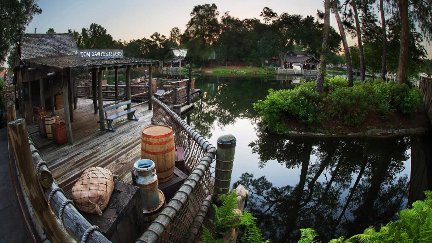 Tom Sawyer Island rafts dock