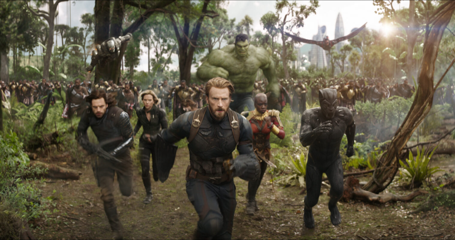 Heroes running in Avengers: Infinity War