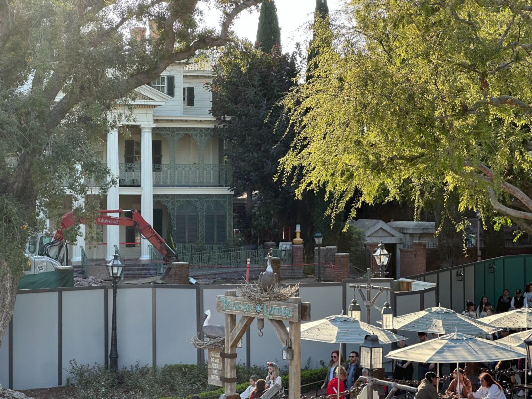 Haunted Mansion construction at Disneyland
